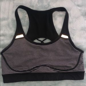 Lululemon Black & Gray Sports Bra size 6 (small)